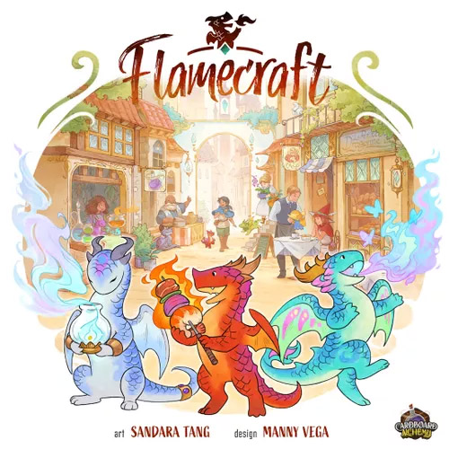 板块拼图桌游推荐－龙焰魔法镇